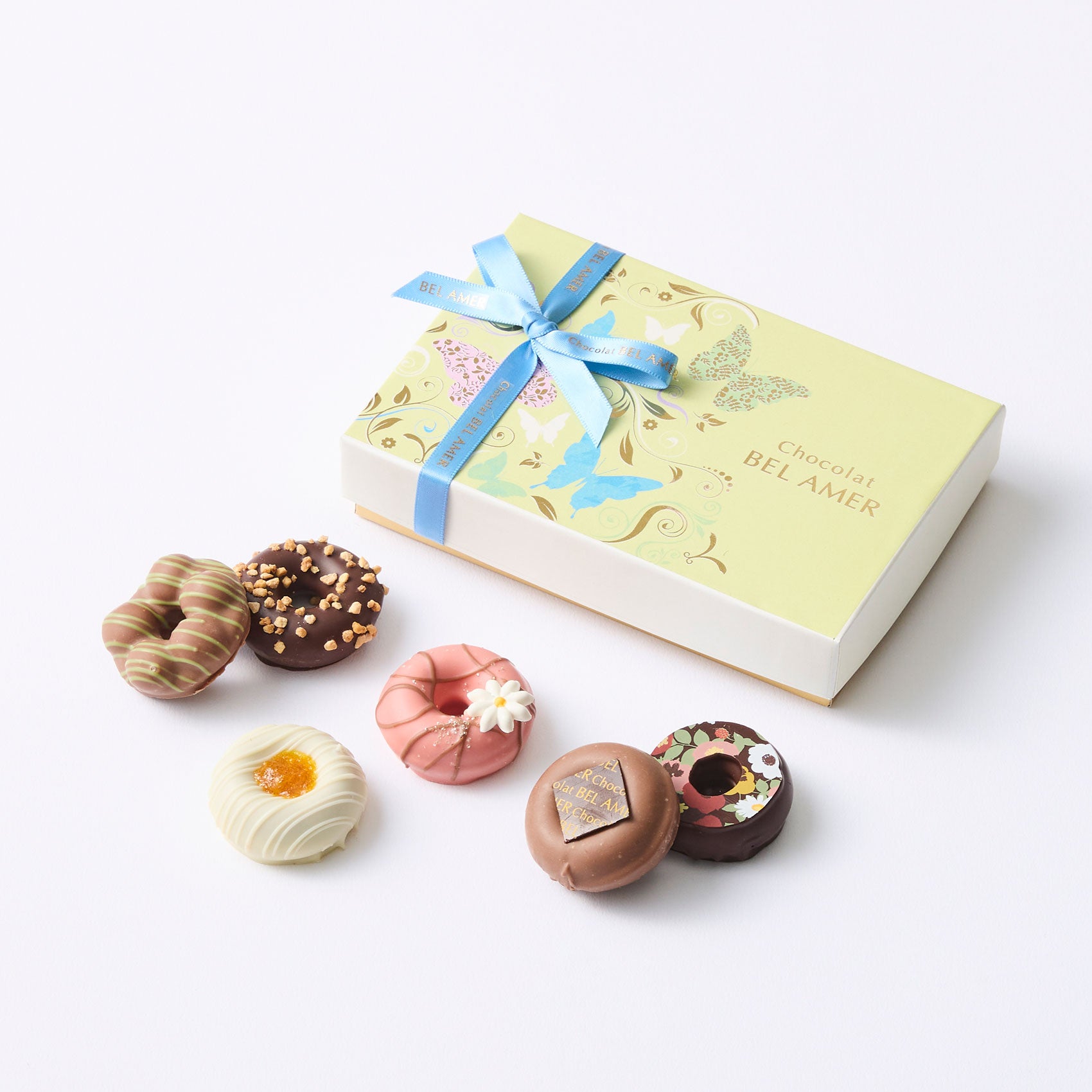 春のドーナツショコラ 6個入 チョコレート ドーナツ リボン掛け 春