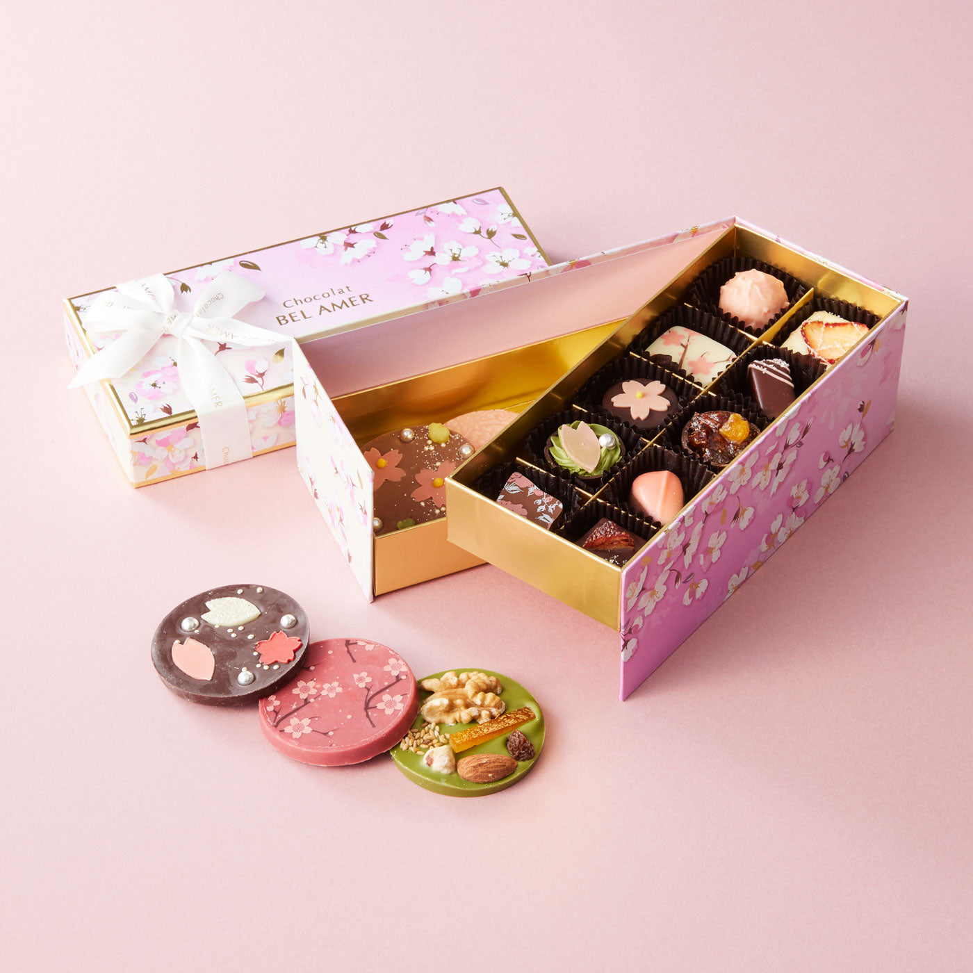 桜アソート 15個入 チョコレート ショコラ リボン掛け 春ギフト