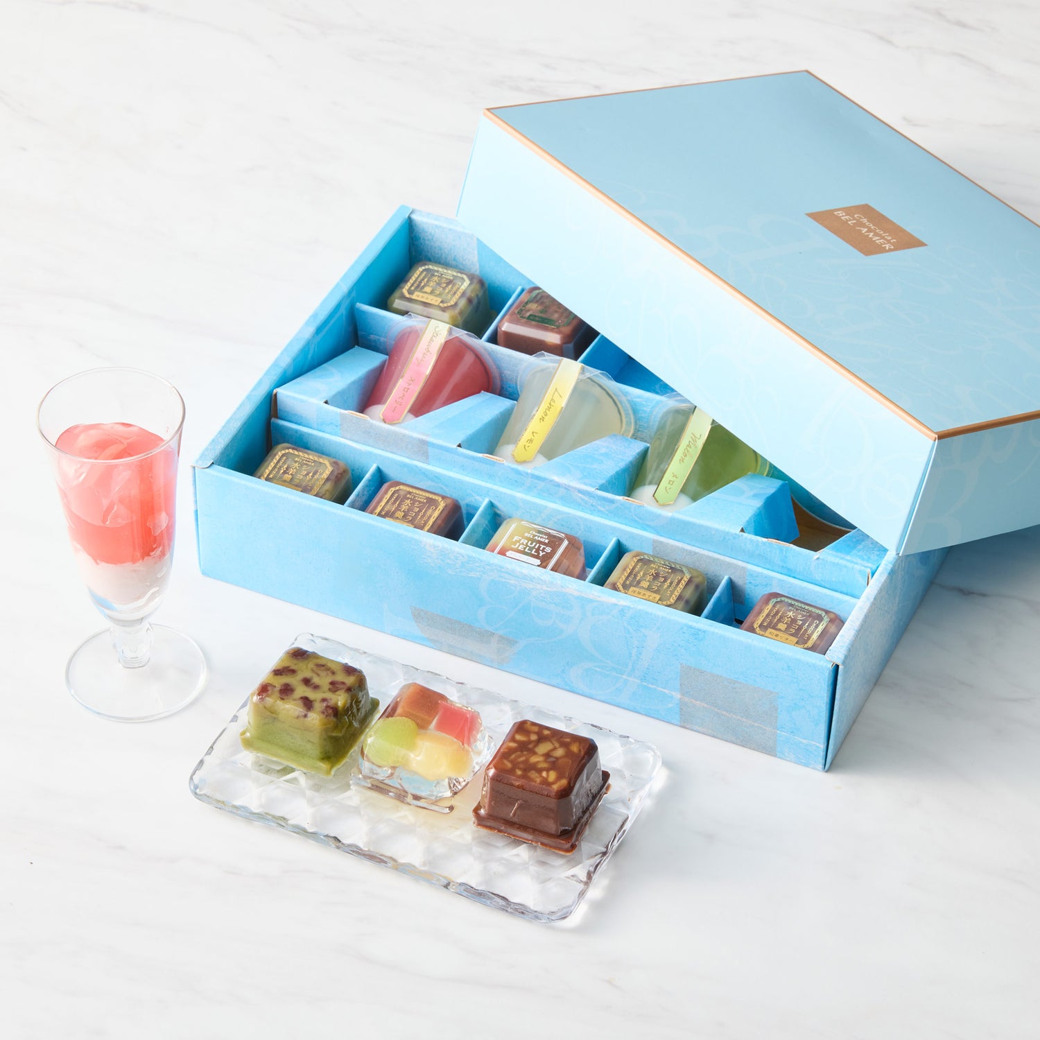 フルーツフロート&amp;ショコラ水羊羹 14個