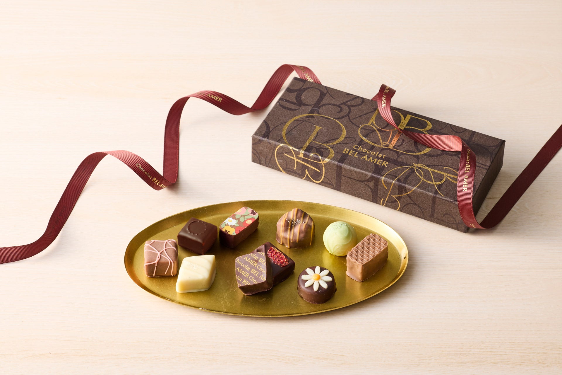 ショコラギフト 6個入 チョコレート ボンボンショコラ リボン掛け