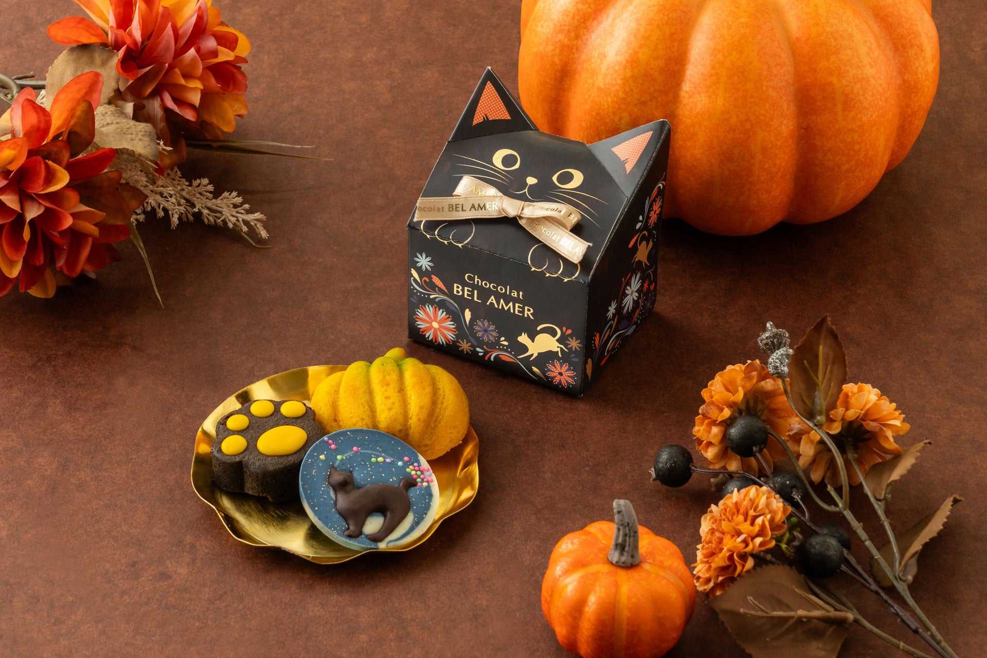 クロネコ プチギフト 3個入 ハロウィン チョコレート フィナンシェ 焼