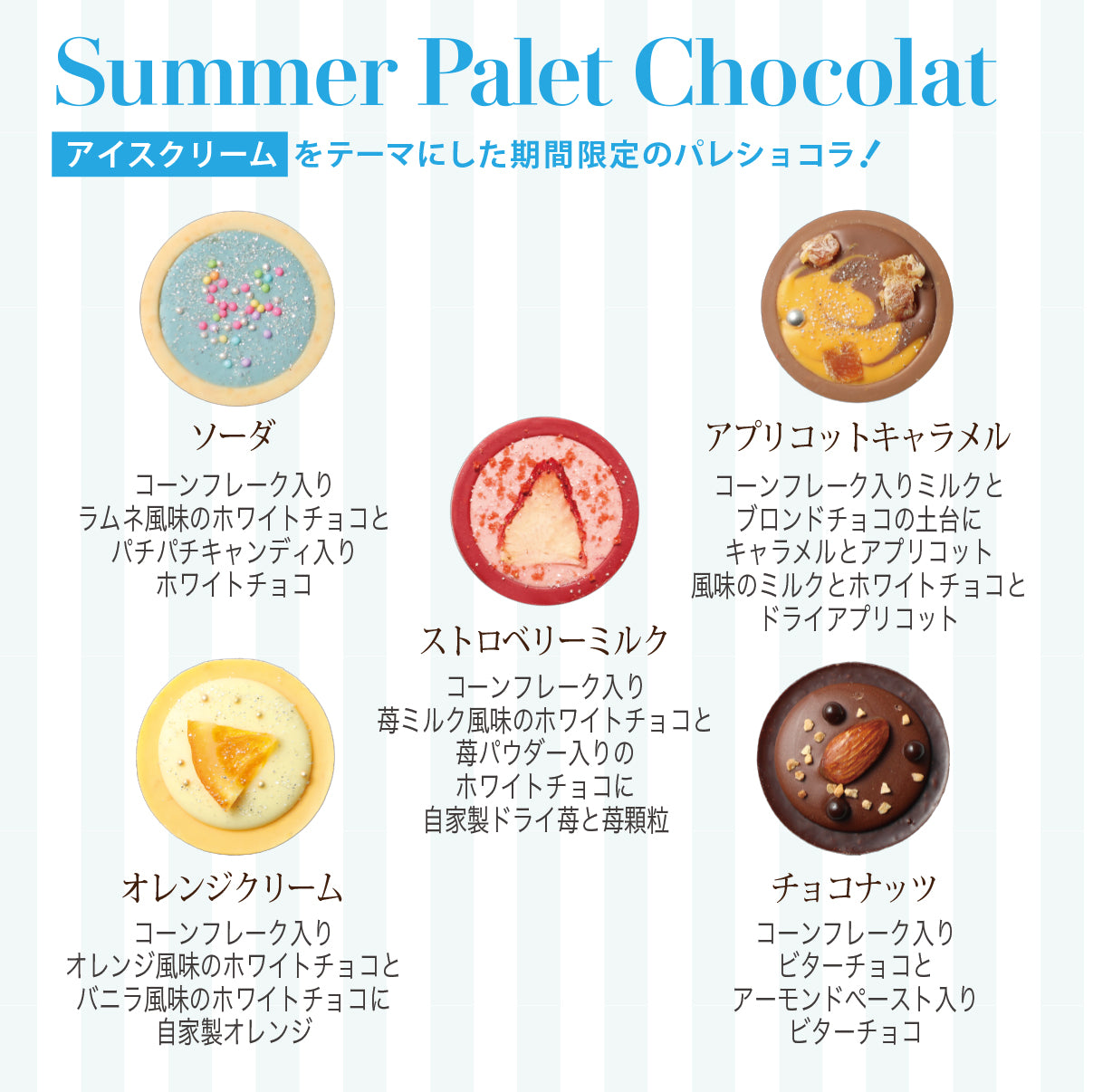 サマーパレショコラ 5枚入 チョコレート ギフト プレゼント – ショコラ